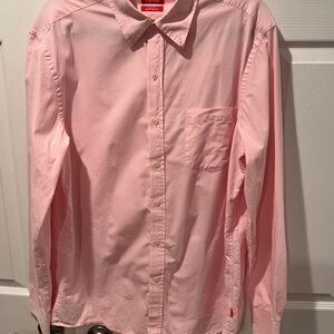 Izod Light Pink Casual Button-Down Shirt
